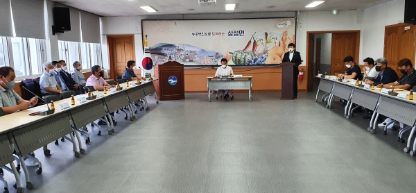 음성군읍면체육회장협의회 7월 월례회의가 삼성면행정복지센터에서 열렸다.