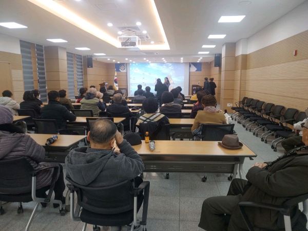 민족통일 음성군협의회 2023년 정기총회가 11일 음성읍행정복지센터 회의실에서 열렸다.